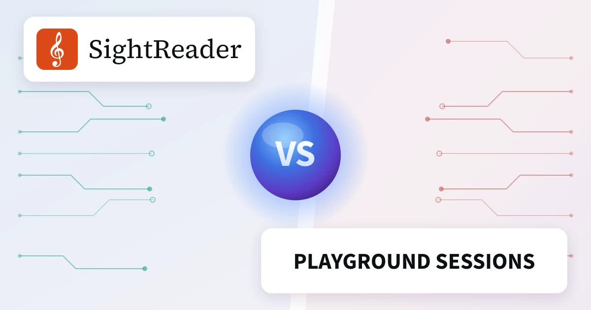 SightReader and Playground Sessions either side of a “VS” emblem